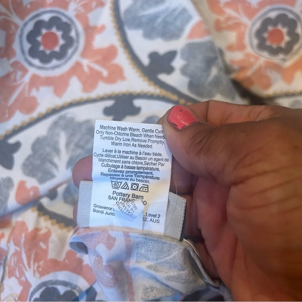 Pottery. Barn Veronica Duvet Cover 2 Pillow Shans King Medallion